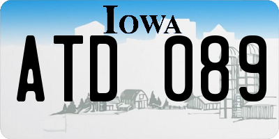 IA license plate ATD089