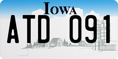 IA license plate ATD091