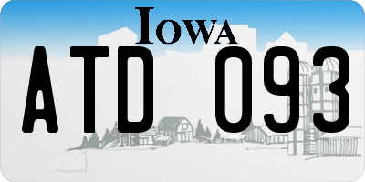 IA license plate ATD093