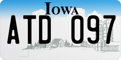 IA license plate ATD097