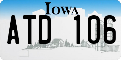 IA license plate ATD106