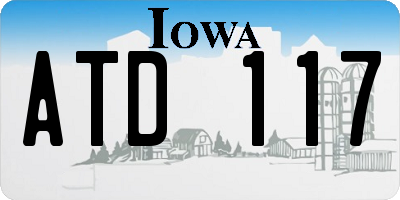 IA license plate ATD117