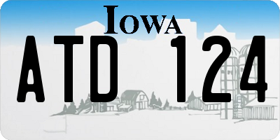 IA license plate ATD124