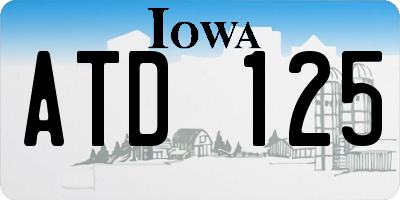 IA license plate ATD125
