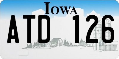 IA license plate ATD126