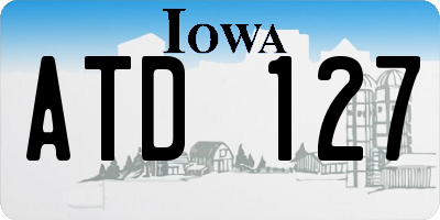 IA license plate ATD127