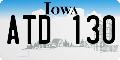 IA license plate ATD130