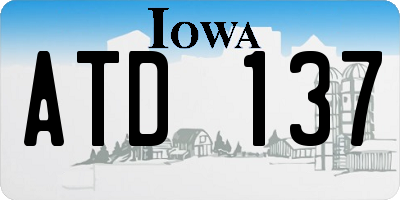 IA license plate ATD137