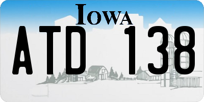 IA license plate ATD138