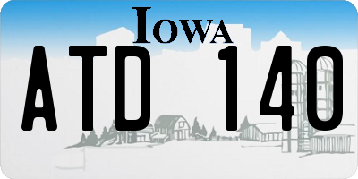 IA license plate ATD140