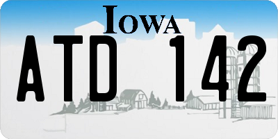 IA license plate ATD142
