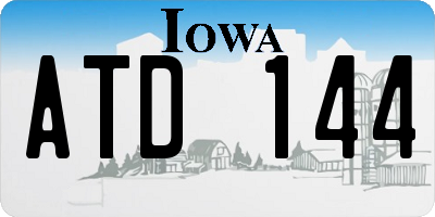 IA license plate ATD144