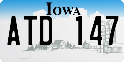 IA license plate ATD147