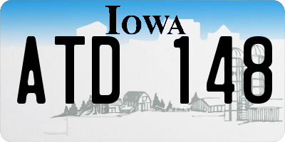 IA license plate ATD148