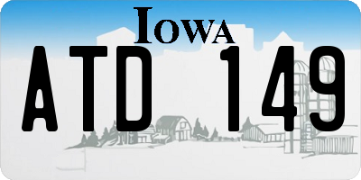IA license plate ATD149