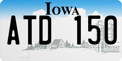IA license plate ATD150