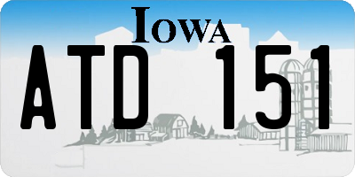 IA license plate ATD151