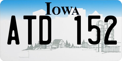 IA license plate ATD152