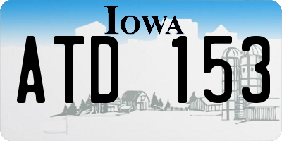 IA license plate ATD153