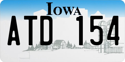 IA license plate ATD154