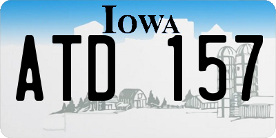 IA license plate ATD157