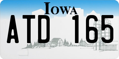 IA license plate ATD165