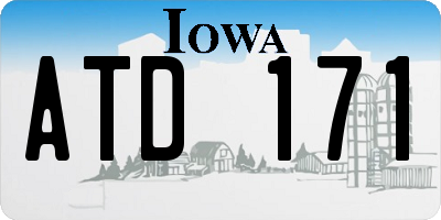 IA license plate ATD171