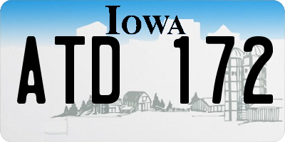IA license plate ATD172