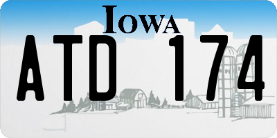 IA license plate ATD174