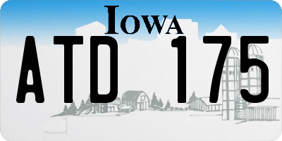 IA license plate ATD175