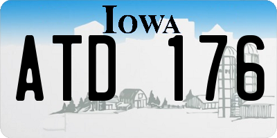 IA license plate ATD176