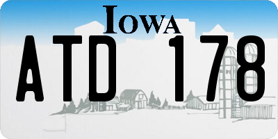 IA license plate ATD178