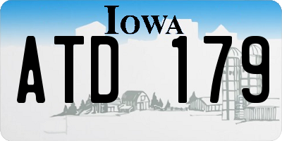 IA license plate ATD179