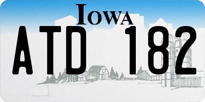 IA license plate ATD182