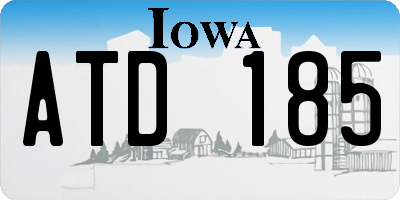 IA license plate ATD185