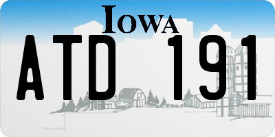 IA license plate ATD191