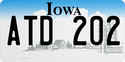 IA license plate ATD202