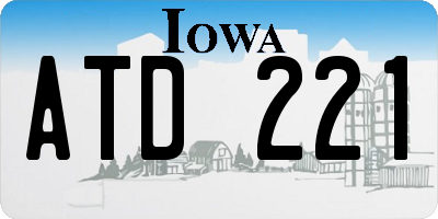 IA license plate ATD221