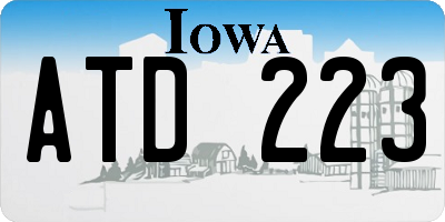 IA license plate ATD223