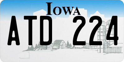 IA license plate ATD224