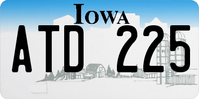 IA license plate ATD225