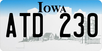 IA license plate ATD230