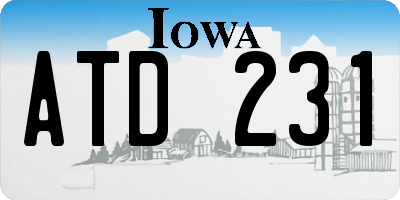 IA license plate ATD231
