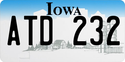 IA license plate ATD232