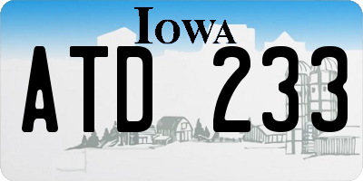 IA license plate ATD233