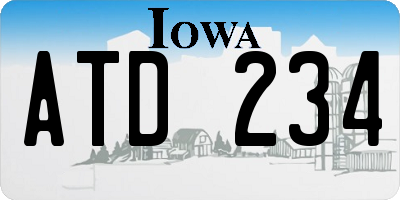 IA license plate ATD234