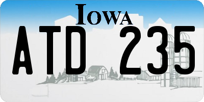 IA license plate ATD235