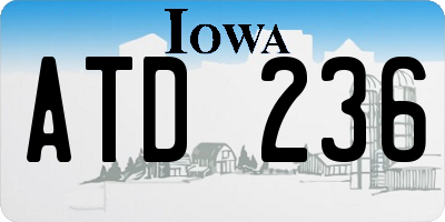 IA license plate ATD236