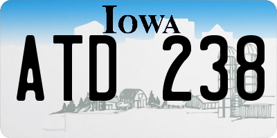 IA license plate ATD238