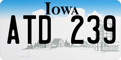 IA license plate ATD239